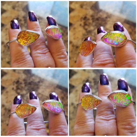 Genuine Pink Australian Triplet Opal Bracelet - Picture 4 of 4